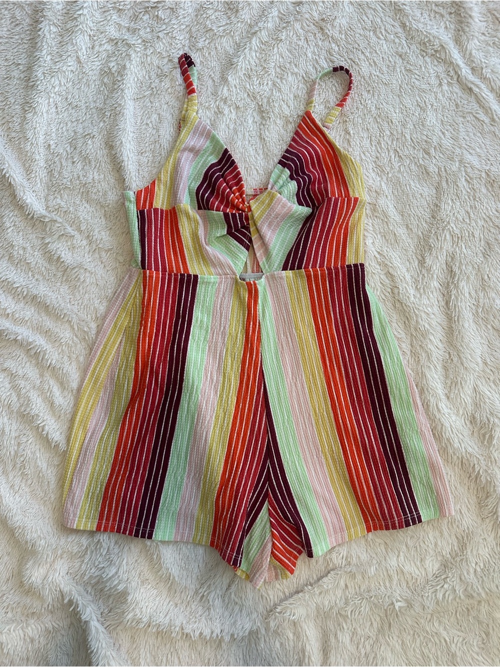 Target Wild Fable Multi Color Striped One-Piece Romper - Adjustable Straps